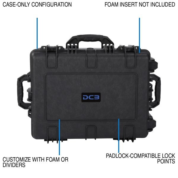 DCB Element 6104 case-only interior configuration and lock-point callouts