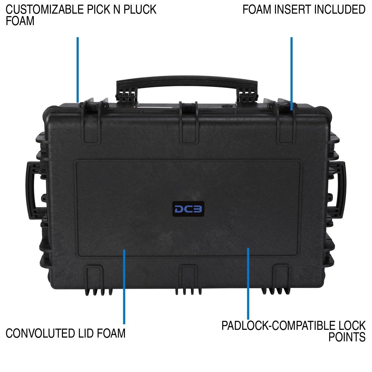 DCB Element 8305F interior configuration and lock-point callouts